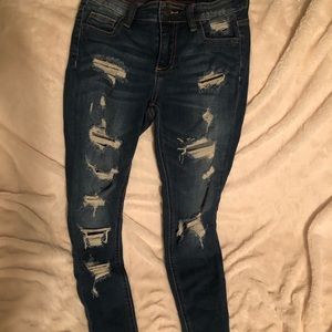 Cello Skinny Jeans Heavily Distressed